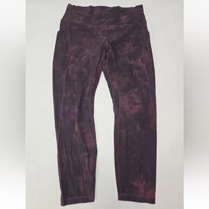 Lululemon Align High-Rise Pant with Pockets 25" Diamond Dye Cassis Black Size 14